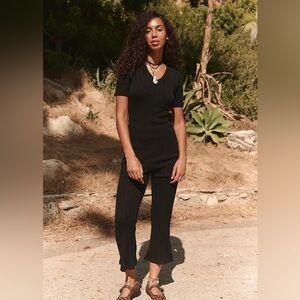 FP BEACH SET Twain Knit Sweater & Pants NWT Black FREE-EST